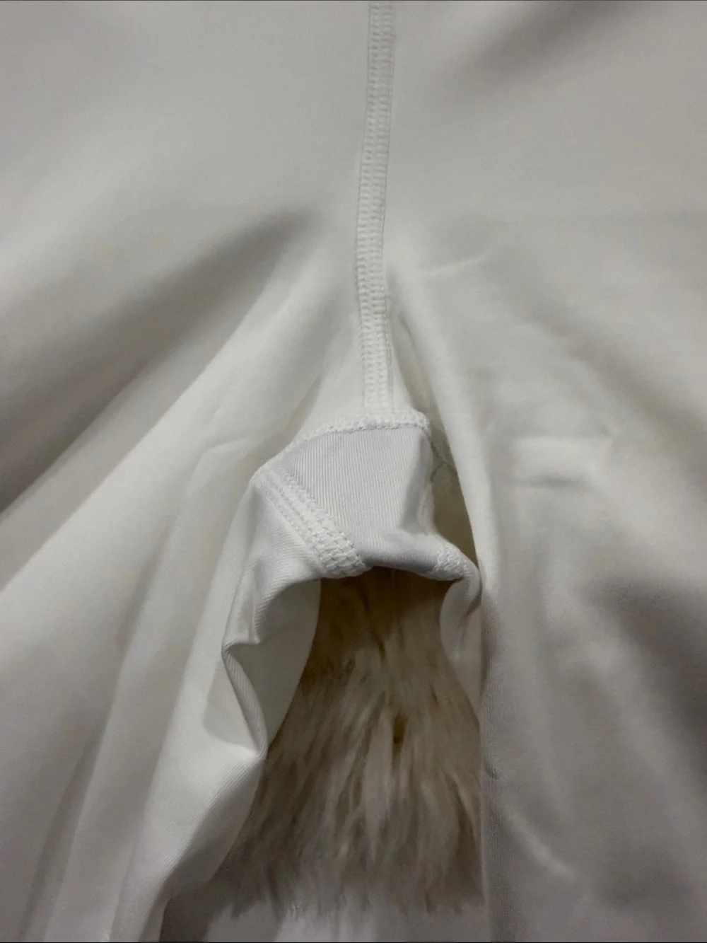 Nike White Compression Training Shorts with Black Waistband